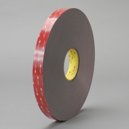 3M Vhb Tape 4919F, Black, 1 In X 72 Yd, 25 Mil, Film Liner 7000123933